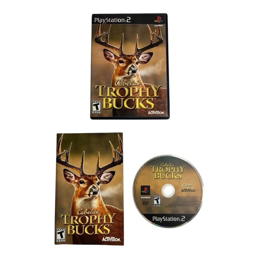 PlayStation 2 PS2 Hunting Fishing Fishermans Bass Cabelas Trophy Bucks Lot 2 CIB